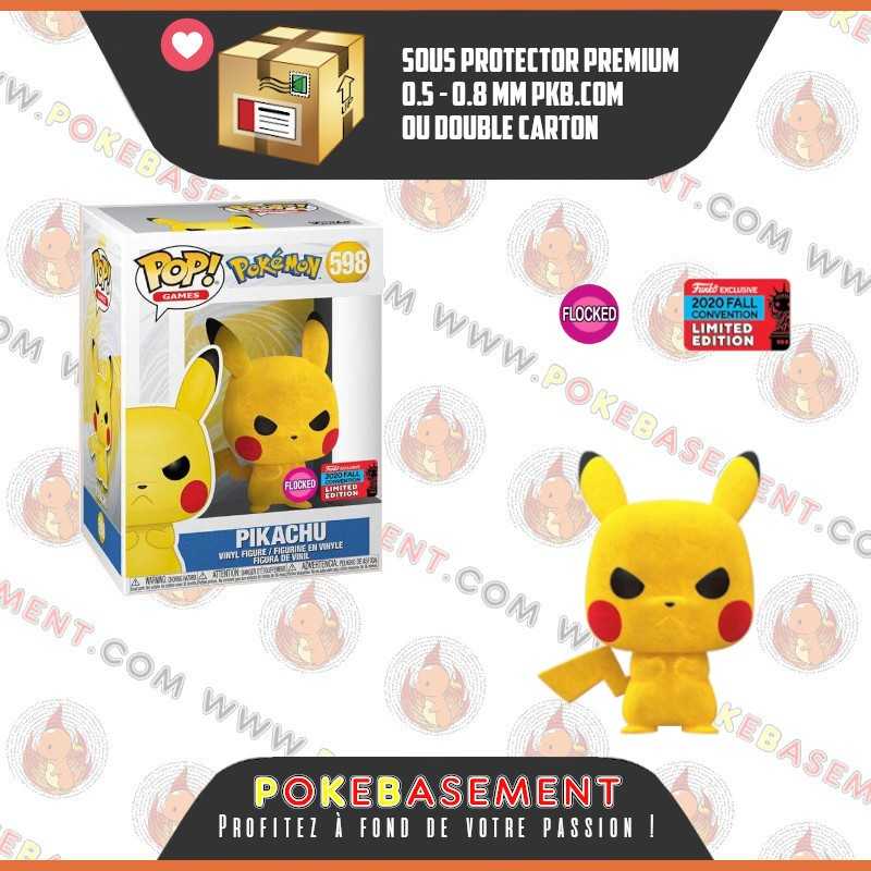 Flocked Grumpy Pikachu NYCC Funko Pop! Games Flocked Grumpy Pikachu ...
